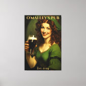 Personalisiert Irish Pub Sign | St. Patrick's Day Leinwanddruck (Vorderseite)