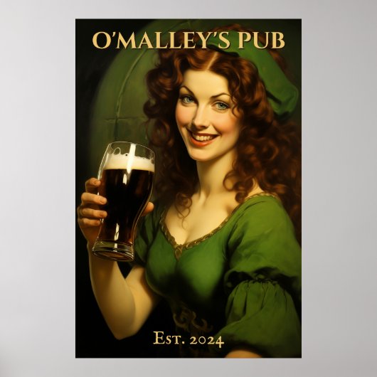 Personalisiert Irish Pub Sign | St. Patrick's Day Poster (Vorne)