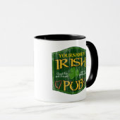 Personalisiert Irish Pub Sign Tasse (VorderseiteRechts)