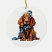 Personalisiert Irish Setter Dog Keramik Ornament (Vorne)