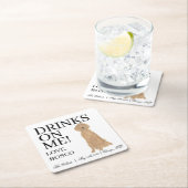 Personalisiert Irish Setter Dog Wedding Rechteckiger Pappuntersetzer (Vor Ort)