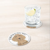 Personalisiert Irish Setter Dog Wedding Runder Pappuntersetzer (Vor Ort)