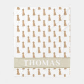 Personalisiert Irish Setter Fleecedecke (Vorderseite)