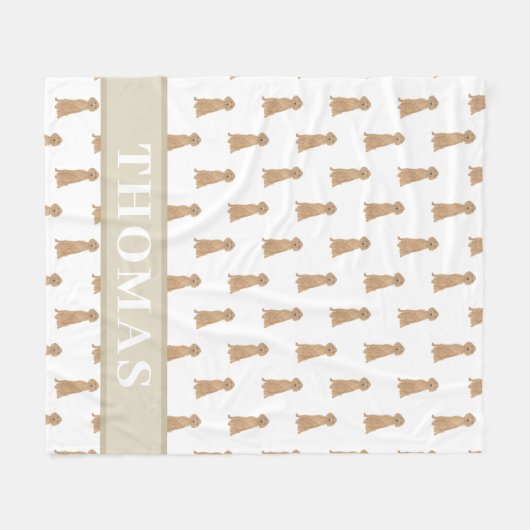 Personalisiert Irish Setter Fleecedecke (Vorderseite (Horizontal))