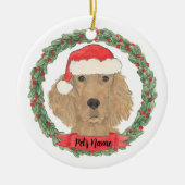 Personalisiert Irish Setter Keramik Ornament (Vorne)