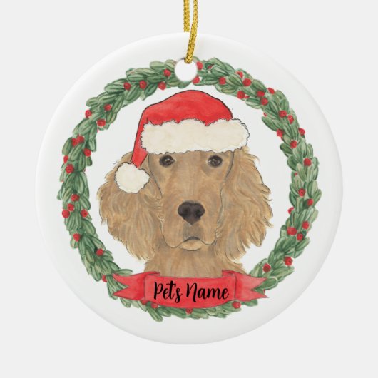Personalisiert Irish Setter Keramik Ornament (Vorne)