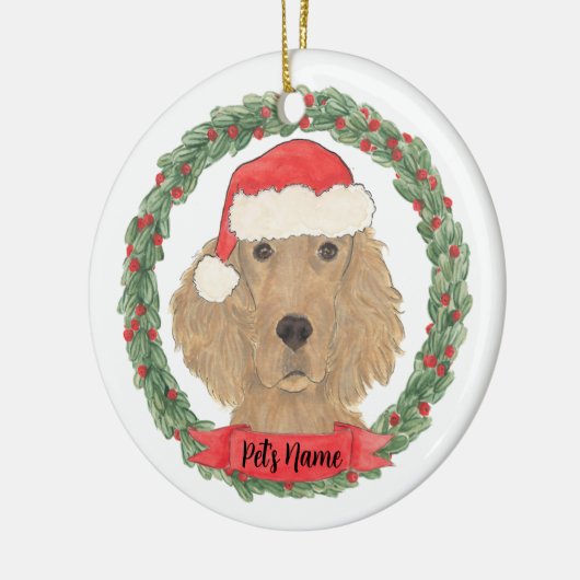 Personalisiert Irish Setter Keramik Ornament (Links)