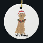 Personalisiert Irish Setter Keramik Ornament<br><div class="desc">Make the nice list this year with a personalized ornament of your sweet Irish Setter elf!</div>