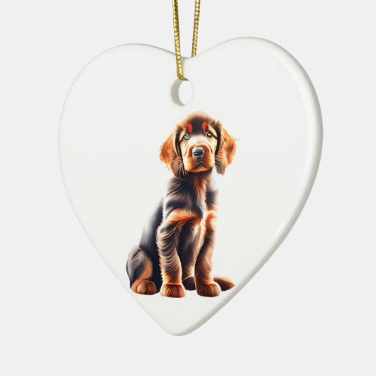 Personalisiert Irish Setter Puppy Keramik Ornament (Links)