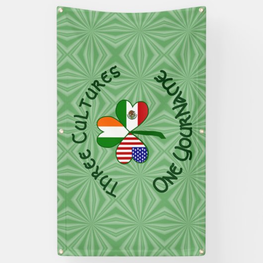 Personalisiert Irish USA Flags Kleeblatt Banner (Vertikal)