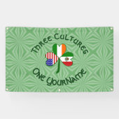 Personalisiert Irish USA Flags Kleeblatt Banner (Horizontal)