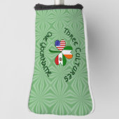 Personalisiert Irish USA Flags Kleeblatt Golf Headcover (Rotieren 90)