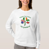 Personalisiert Irish USA Flags Kleeblatt T-Shirt (Vorderseite)