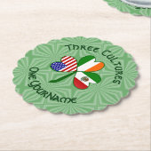 Personalisiert Irish USA Flags Kleeblatt Untersetzer (angewinkelt)