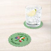 Personalisiert Irish USA Flags Kleeblatt Untersetzer (Vor Ort)