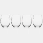 Personalisiert Irish USA Flags Kleeblatt Weinglas Ohne Stiel (Links)