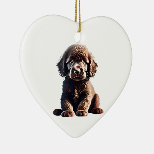 Personalisiert Irish Water Spaniel Welppy Keramik Ornament (Rechts)
