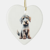 Personalisiert Irish Wolfhound Puppy Keramik Ornament (Rechts)