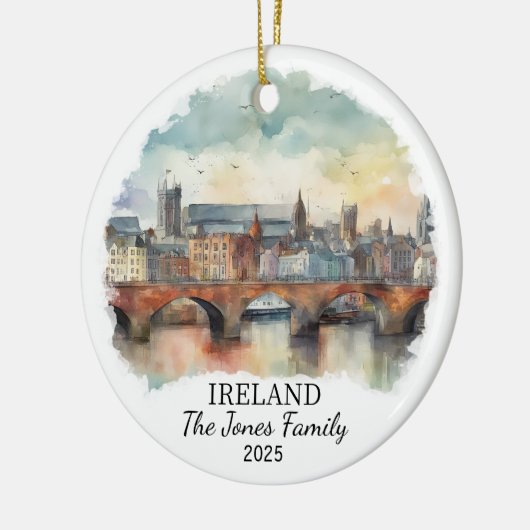 Personalisiert Irland Ornament, Irland Geschenk Keramik Ornament (Links)