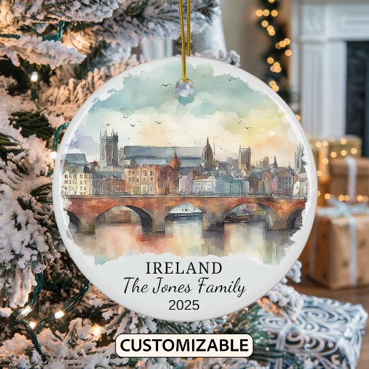 Personalisiert Irland Ornament, Irland Geschenk Keramik Ornament