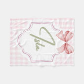 Personalisiert Isla Baby Girl Kinderzimmer Bow&Gin Fleecedecke (Vorderseite (Horizontal))