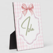 Personalisiert Isla Baby Girl Kinderzimmer Bow&Gin Fotoplatte (Seite)