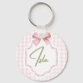 Personalisiert Isla Baby Girl Kinderzimmer Bow&Gin Schlüsselanhänger (Vorderseite)