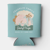 Personalisiert Island Family Surf Flasche oder Dosenkühler (Vorderseite)