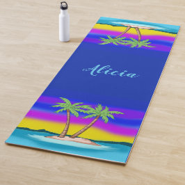 Personalisiert Island Sunset Yogamatte