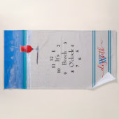 Personalisiert ist das Strandtuch O'clock Beach (Vorderseite)