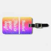 Personalisiert ist dieses Ihr Tasche | lustiger Gepäckanhänger (Vorderseite horizontal)