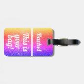 Personalisiert ist dieses Ihr Tasche | lustiger Gepäckanhänger (Rückseite horizontal)