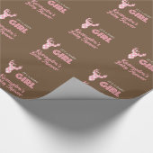 Personalisiert ist es ein Girl Deer Wrapping Paper Geschenkpapier (Ecke)