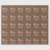 Personalisiert ist es ein Girl Deer Wrapping Paper Geschenkpapier (Flach)