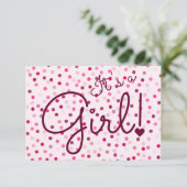 Personalisiert ist es ein Mädchen! Pink Polka Dots (Stehend Vorderseite)