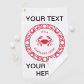 PERSONALISIERT IST ES EINE MARYLAND-SACHE (CRABS) GOLFHANDTUCH (Insitu)