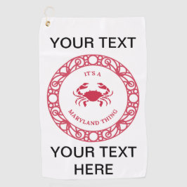 PERSONALISIERT IST ES EINE MARYLAND-SACHE (CRABS) GOLFHANDTUCH