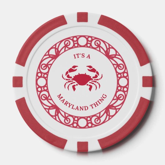 PERSONALISIERT IST ES EINE MARYLAND-SACHE (CRABS) POKERCHIPS (Vorderseite)