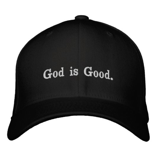 Personalisiert ist Gott gut Bestickte Baseballkappe (Vorderseite)
