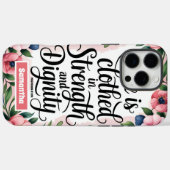 Personalisiert ist sie in Stärke Christlich Case-Mate iPhone Hülle (Rückseite (Horizontal))