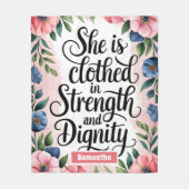 Personalisiert ist sie in Stärke Christlich Fleecedecke (Vorderseite)