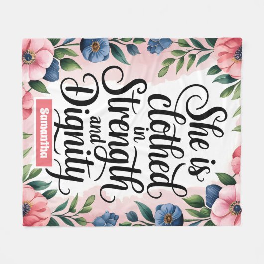 Personalisiert ist sie in Stärke Christlich Fleecedecke (Vorderseite (Horizontal))