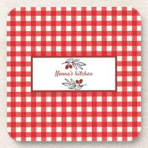 Personalisiert Italienisch Red Gingham Cooking
