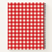 Personalisiert Italienisch Red Gingham Cooking Notizblock (Rückseite)