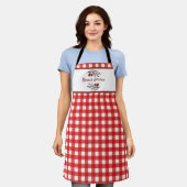 Personalisiert Italienisch Red Gingham Cooking Schürze (Getragen)