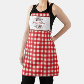 Personalisiert Italienisch Red Gingham Cooking Schürze (InSitu)