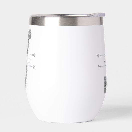 Personalisiert J Initial Silver Monogram - Ihr Nam (Links)