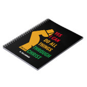 Personalisiert JA, ICH KANN ALLES Christlich TUN Notizblock (Linke Seite)