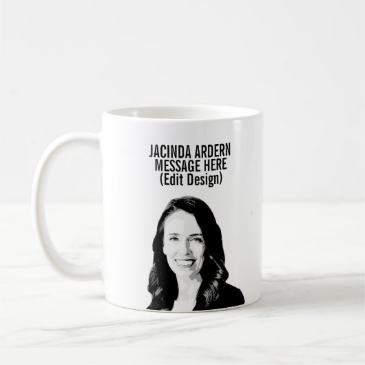 PERSONALISIERT JACINDA ARDERS KAFFEETASSE (Links)