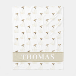 Personalisiert Jack Russell Terrier Fleecedecke